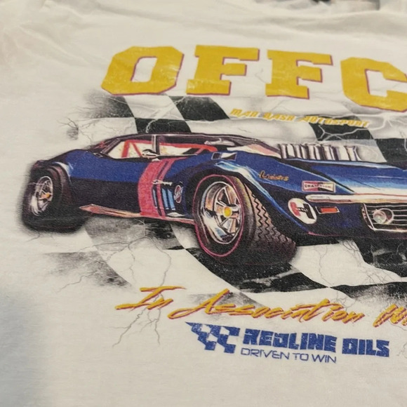 BoobooMAN auto sport race car white T-shirt size S - Picture 3 of 12